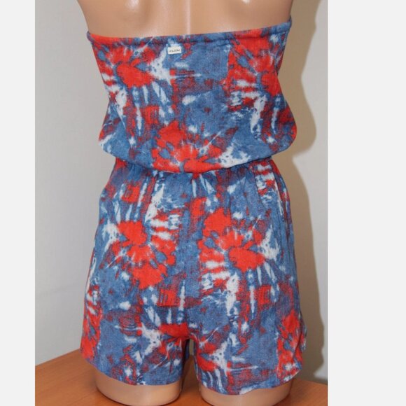 NWT Volcom Swimsuit Bikini Cover Up Romper Blue Drift Wash - Picture 3 of 3